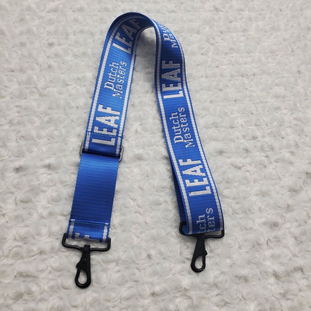 Dutch Masters Leaf Bag Strap Blue Adjustable Crossbody Replacement Swivel Clips